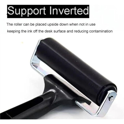 3-Pack Hard Rubber Brayer Rollers,1.4/2.4/4 Inch for Printmaking, Ink Stamping,Wallpaper, Art  & Construction Tools 1