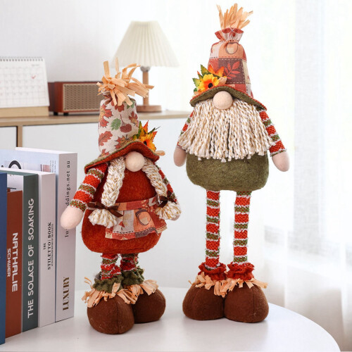 Fall Harvest Gnome Plush Decor – Telescoping Standing Doll 2