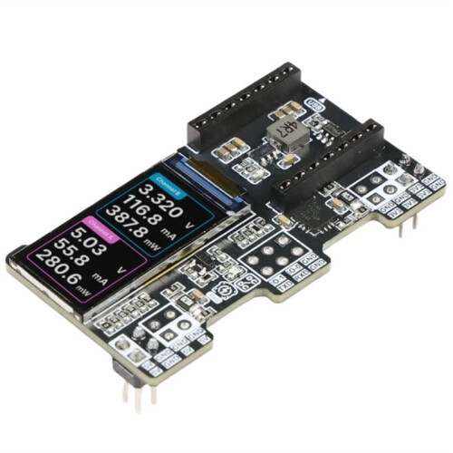 For XIAO PowerBread Breadboard Power Supply Meter for XIAO Development Boards Color LCD Display 1