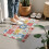 Χαλί πόρτας Pioneer με floral print, πλενόμενο αντιολισθητικό χαλάκι εσωτερικού χώρου για 4