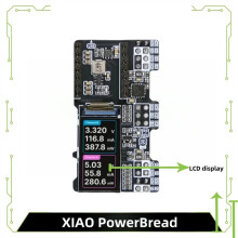 För XIAO PowerBread-Kopplingsdäck Strömförsörjningsmätare för XIAO-Utvecklingskort Färg-LCD-Skärm