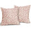 Conjunto de 2 capas de almofada florais em linho, 45x45 cm (18x18 polegadas). 2