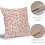 Conjunto de 2 capas de almofada florais em linho, 45x45 cm (18x18 polegadas). 4