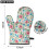 Ofenhandschuhe mit Blumenmuster, 2er-Pack, 19,5 x 30,5 cm 4