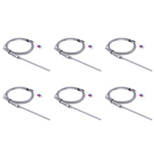 6X K Type 0-800 Degree Celsius Thermocouple Probe Sensors 2M 6.5Ft