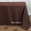 Polyester Rectangular Tablecloth 90 x 132 in Chocolate Brown 3