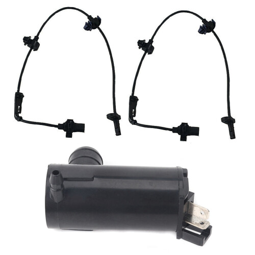 2 Pcs Front Right / Left ABS Wheel Speed Sensor & 1 Pcs Windshield Washer Pump New