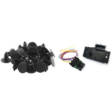30Pcs 9mm X 8mm Hole Car  Fir Tree Clips Rivets & 1 Pcs 3 Bar Map Manifold Absolute Pressure Sensor