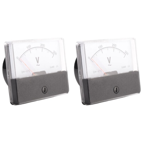 2X Rectangle Ac 0-300V Anzeige Analog Voltage Panel Meter Voltmeter Dh670 1