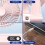 Mini-USB-Ventilator mit Nachtlicht und Digitalanzeige, Pink 8