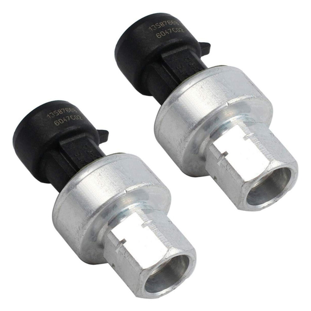 2X 7701205751 13587668 Air Conditioning Pressure Valve Sensor Fits For Espace (1984-2014) Black/Silver 6033075697114