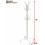 Standing Coat and Hat Hanger Organizer Rack, 12 Hooks, White 6