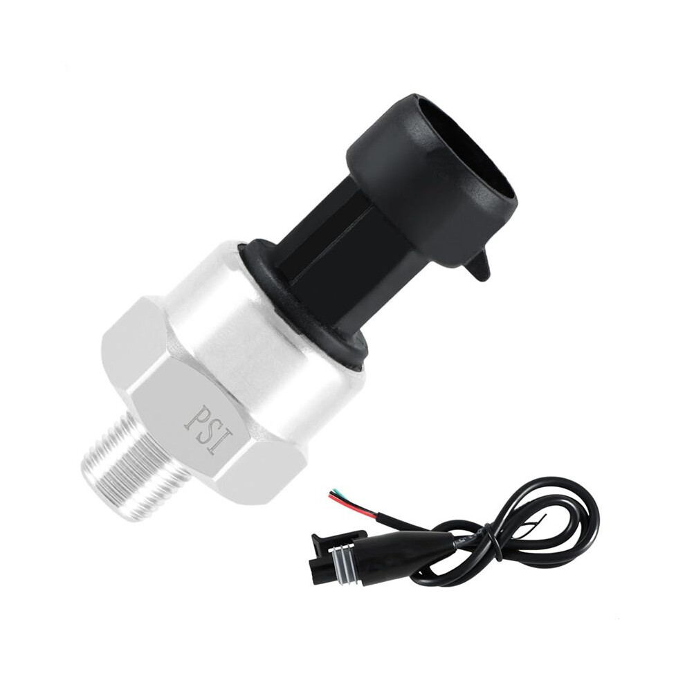 150 Psi Pressure Transducer Sensor With Connector Harness,1/8In Npt Thread Stainless Steel Pressure Transmitter For Oil 4712689824094