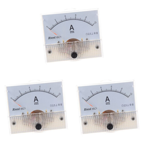 3X 85C1  0-10A Rectangle Analog Panel Ammeter Gauge