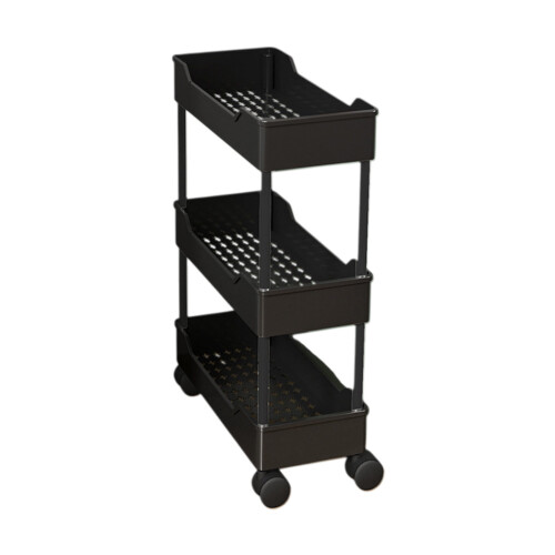 3-Tier Slim Rolling Storage Cart with Wheels 1