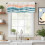 Abstract Coastal Wave Valance 60x18in Rod Pocket 2