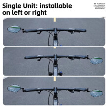Bike Rearview Mirror 360 Rotation Anti-Glare Cycling Safety Mirror for 16-21MM Bike Handlebar Left Bar End Mirror
