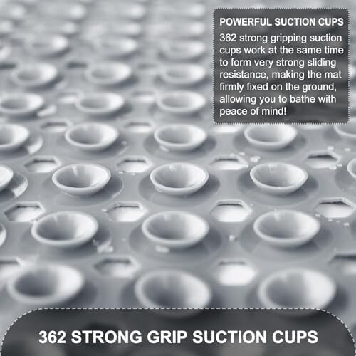 Antislip badmat 40x16 inch grijs 1