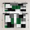Green Geometric Kitchen Curtains Set 3-Piece 4