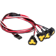 RC Car Bright LED Lights Headlight Spotlight for 1/10 RC Crawler Axial SCX10 90046 Wraith Capra Redcat 4-Lights A