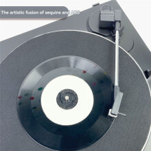 Adapter do Płyt Winylowych LP45 RPM, Podstawa do Gramofonu, Konwersja Audio do Gramofonu EP, Czarny