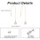 Gold Pearl Stud Earrings 14K Gold Plated 1 Pair 7