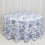 White & Blue French Toile Polyester Round Tablecloth – 2
