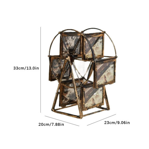 Κορνίζα Φωτογραφιών Vintage Ferris Wheel Antique Bronze 5 ιντσών 1