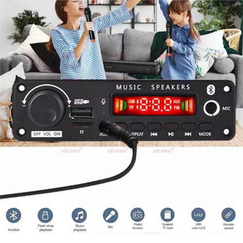 400W Amplifier  MP3 WMA APE Decoder Board DC8-26V Handsfree Car Audio Microphone DIY MP3 Music Player 1