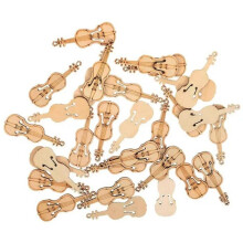 10 Stuks Miniatuur Gitaardecoraties, Handgemaakte Houten Muziekinstrumentornamenten voor Doe-Het-Zelfprojecten