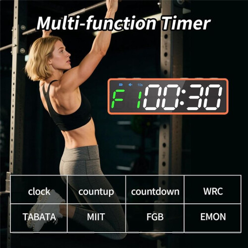 Portable Gym Timer Clock, Workout Interval Timer, Stopwatch,Fitness Digital Timer for Home/Garage/Boxing/Gym 2