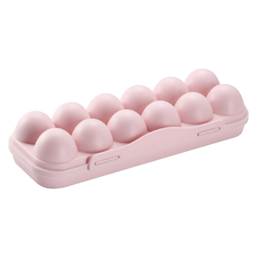 Reusable Plastic Egg Carton with Lid 12-Grid Stackable 2