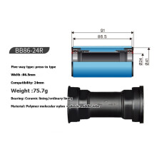 SENICX BB86-24R Press Fit Bottom Bracket for 24mm Crank Road Bike Standard Bearing