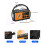 Rádio AM/FM/SW/WB de 20000mAh com Manivela, Carregamento Solar USB, Lanterna e Som SOS A 6