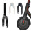 Front Wheel Bracket with Plastic Cover for  M365 1S PRO Scooter Accessories All Black 2
