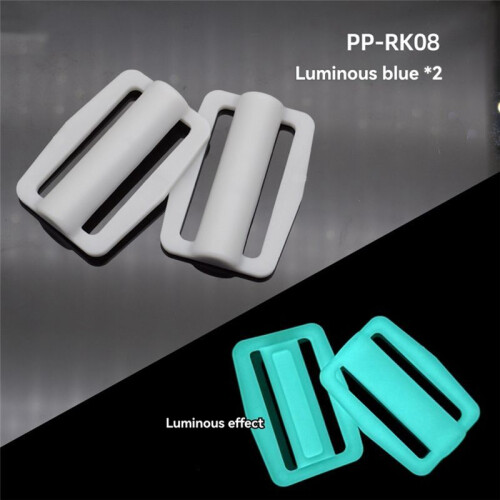 2pcs Scuba Diving Belt Webbing Keeper Fits 5cm Webbing Adjustable Webbing Buckle BCD Accessories Wihte(Luminous ) 1