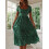 Kvinners Boho Blomsterprint Sommer Kortermet Midikjole 5