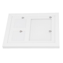 Kit fai da te per impronte del bebè Baby Baby Footprint, cornice in argilla bianca 28x23 cm per il 100 giorno di anniversario