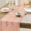 Boho table runner cotton linen 13x72 inches 5
