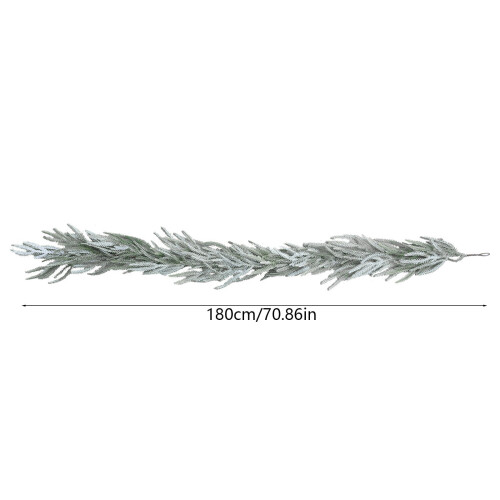 Flocked Christmas Pine Garland 180 cm 1