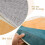 Abstract Round Area Rug Faux Wool 4 ft 4