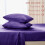 Purple Satin Bed Sheet Set 4-Piece Full Size 4