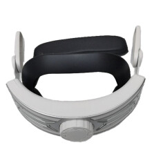 Alça de Cabeça Ajustável para Meta Quest 2, para Quest 2 Elite Strap Acessórios para Suporte e Conforto Aprimorados em VR Prata