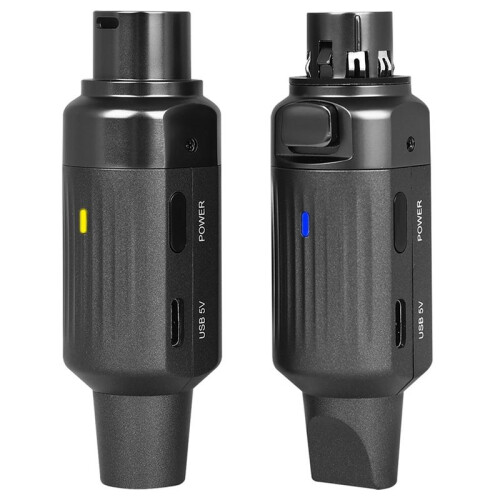 IRIN Trasmettitore e Ricevitore XLR Wireless, Trasmissione Stabile, Adattatore per Microfono Wireless A 7 Canali per Microfoni Dinamici/PA/Mixer 1