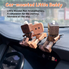 Zitternde Holzfigur mit Schüttelnden Füßen, Holzpuppe, Auto-Armaturenbrett-Dekoration, Ornament mit Aromatherapie-Funktion B