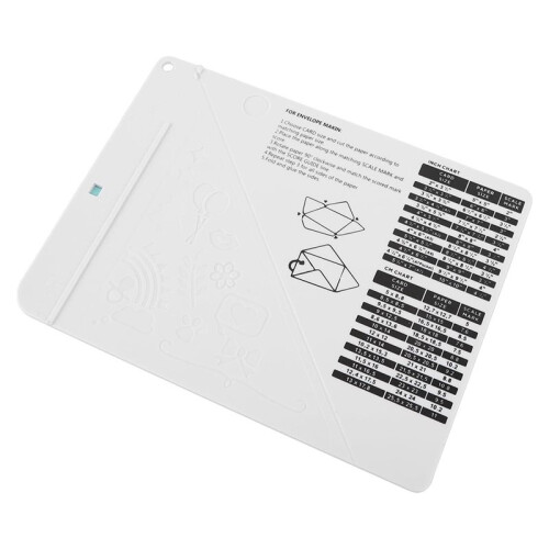 Scoring Board, Multipurpose Envelope Punch Board Envelope Maker Measuring Tool  Paper Cutter for Crafts Card Making