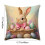 Easter Bunny Print Pillowcase Square 17.72x17.72 in 3