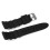 Mens 22mm Silicone Rubber Watchband Strap (Black) 2