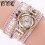 Damen-Armbanduhr mit langem Strassbesatz 7