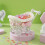 Pink Trolley-Shaped Candy Basket PP Material 26x10x15cm 3